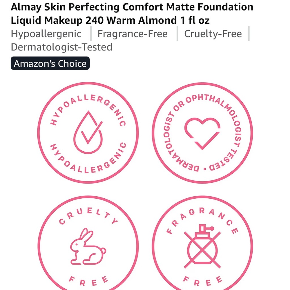 Almay Comfort Matte Foundation - Warm Almond - Picture 4 of 8
